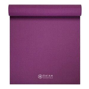Gaiam Essentials Premium Yoga Mat 6mm, Purple, 72”x24”